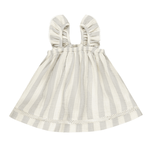 Quincy Mae | Ruffled Tankdress | Sky Stripe - 